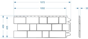 Чертеж фасадной панели Fels