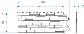 Чертеж цокольной панели Edel