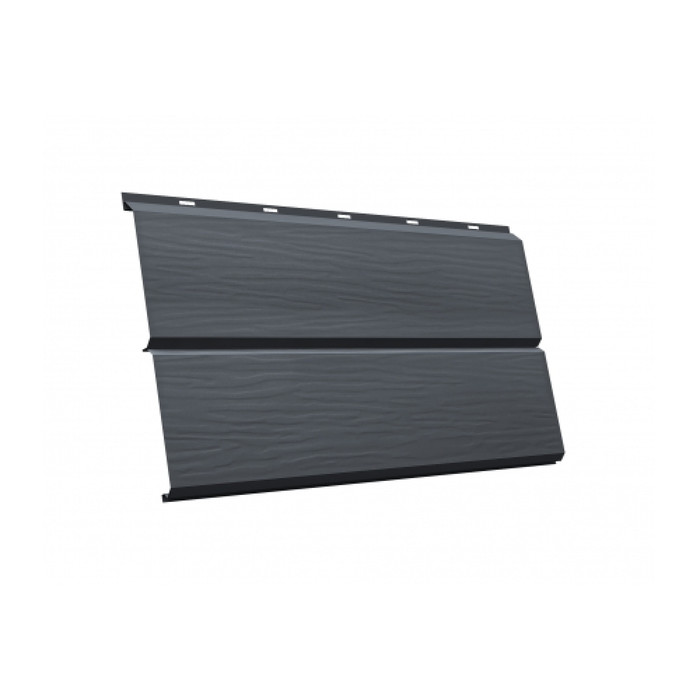 Металлический сайдинг Grand Line ЭкоБрус 0.5 мм Quarzit Pro Matt RAL 7024 мокрый асфальт